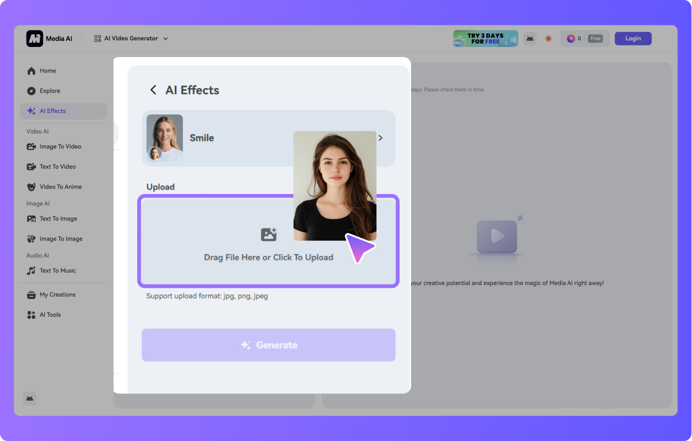 choose smile filter
